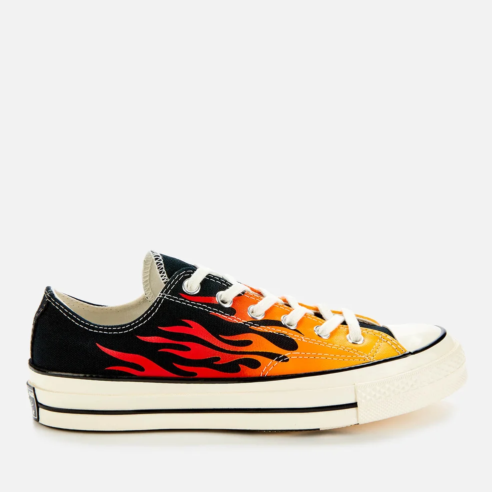 Converse Men's Chuck Taylor All Star 70 Ox Trainers - Black/Enamel Red/Egret Image 1
