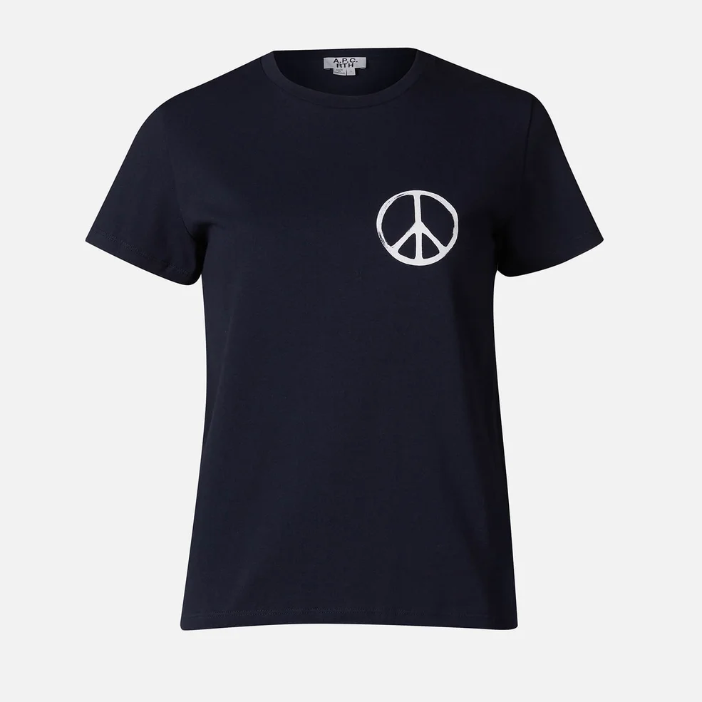 A.P.C. Women's Peace T-Shirt - Dark Navy Image 1