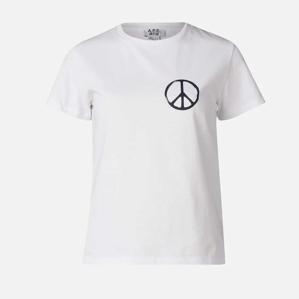 A.P.C. Women's Peace T-Shirt - White Image 1