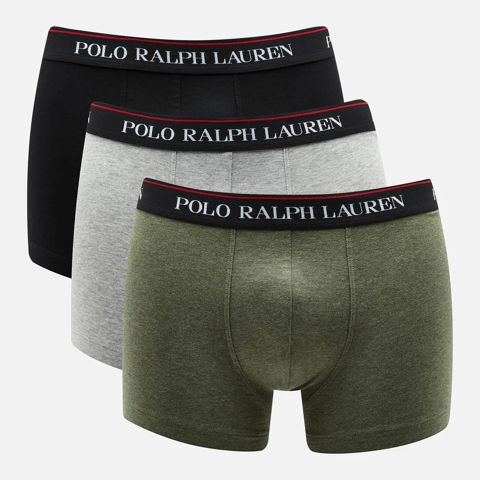 Polo Ralph Lauren Men's 3 Pack Trunk Boxer Shorts - Black/Andover Heather/Moss Green Image 1