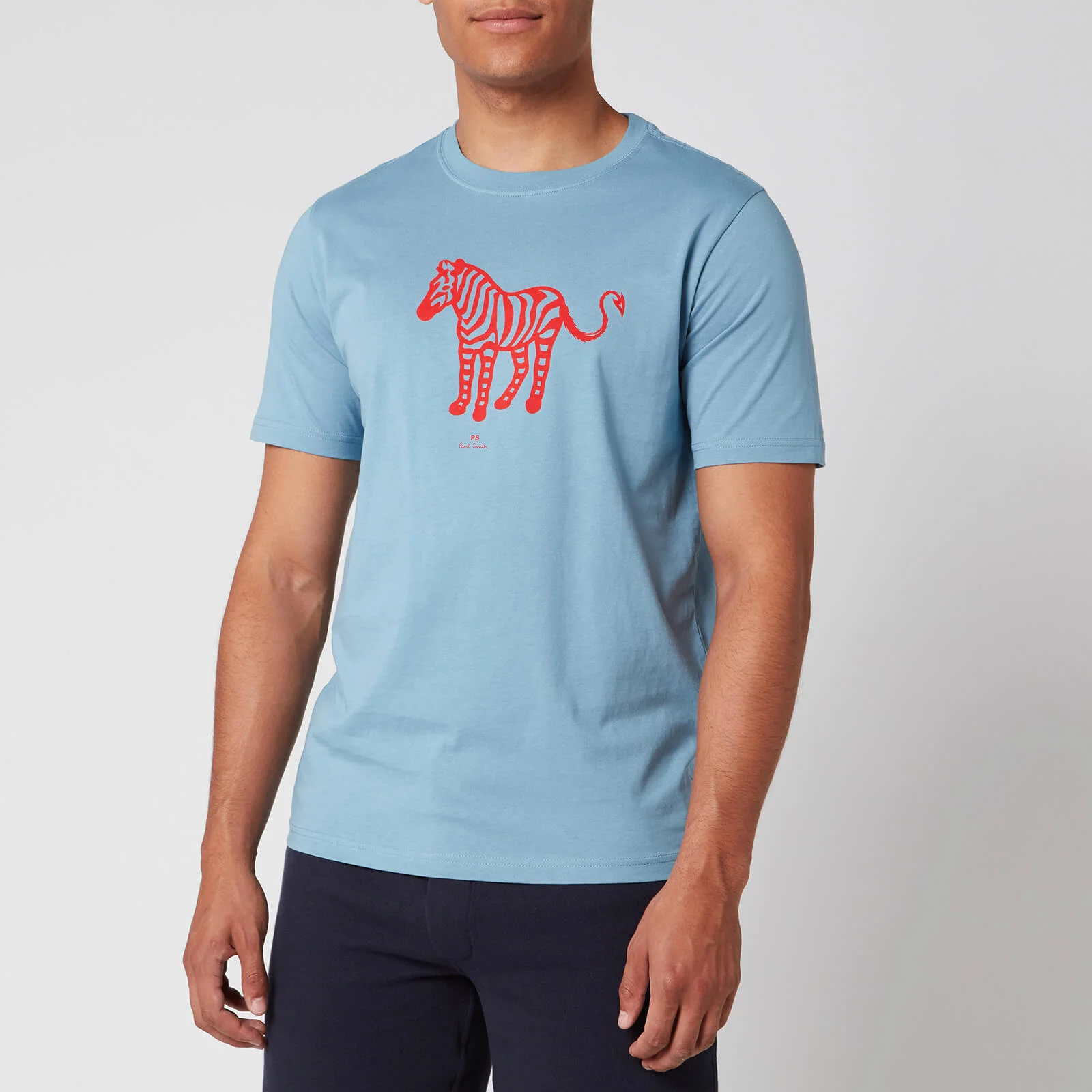 PS Paul Smith Men's Devil Zebra T-Shirt - Pale Blue Image 1