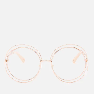 Chloé Women's Carlina Pearl Round Frame Sunglasses - Rose Gold/Pearl