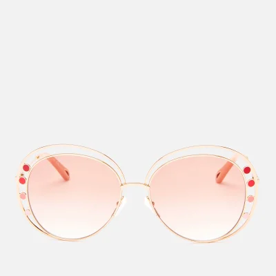 Chloé Women's Round Frame Sunglasses - Gold/Brown