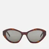 Saint Laurent Women's Cat Eye Acetate Sunglasses - Havana/Grey - Image 1