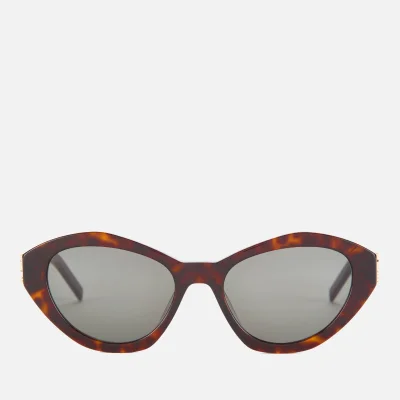 Saint Laurent Women's Cat Eye Acetate Sunglasses - Havana/Grey