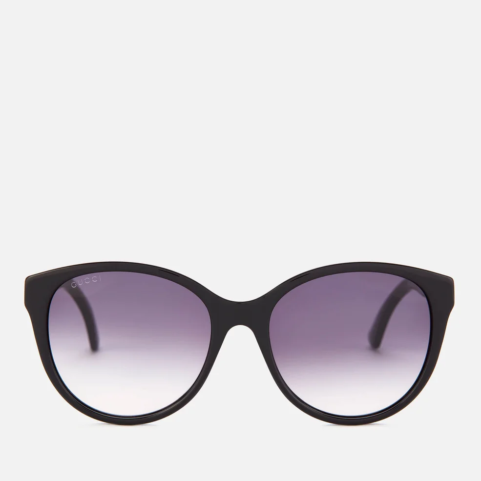 Gucci Women's Oversized Acetate Frame Sunglasses - Black/Grey Image 1