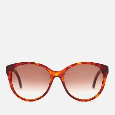 Gucci Women's Oversized Acetate Frame Sunglasses - Havana/Brown