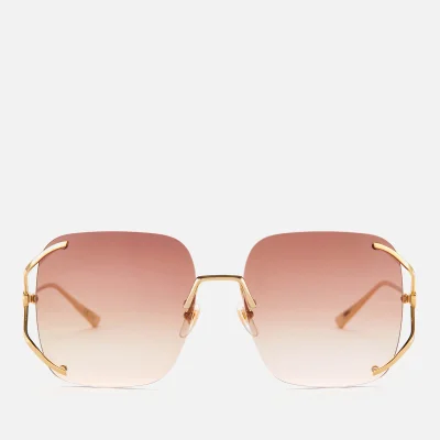 Gucci Women's Oversized Square Frame Sunglasses - Gold/Brown