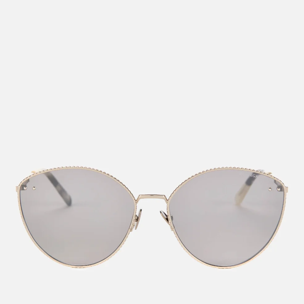 Bottega Veneta Women's Cat Eye Metal Frame Sunglasses - Silver Image 1