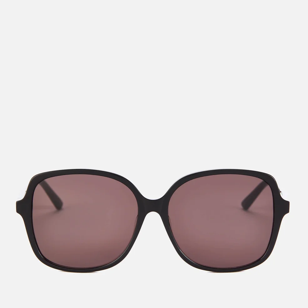 Bottega Veneta Women's Oversized Square Frame Sunglasses - Black/Grey Image 1