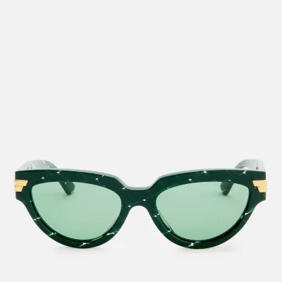 Bottega Veneta Women's Cat Eye Acetate Sunglasses - Green