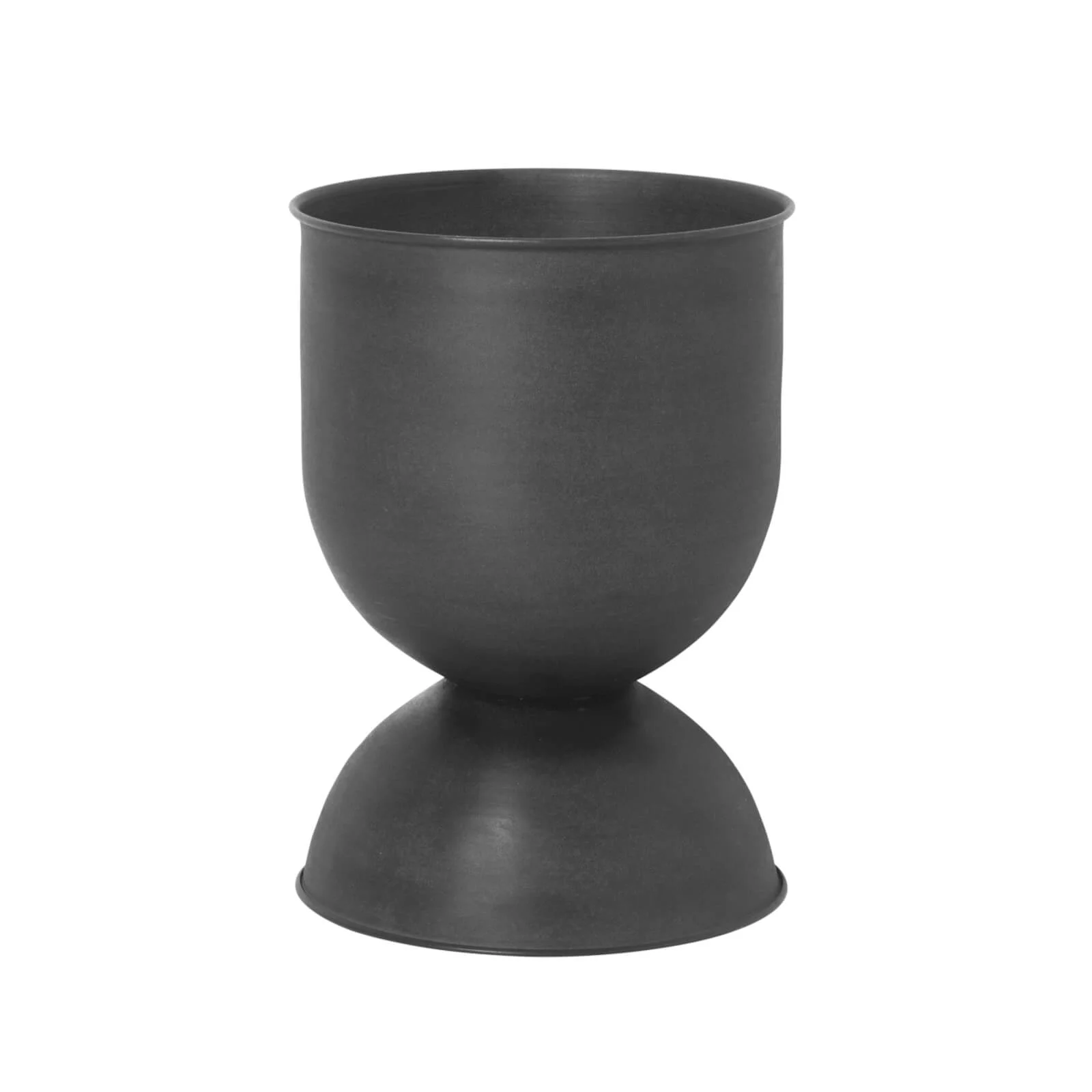 Ferm Living Hourglass Pot - Black/Dark Grey - Small Image 1