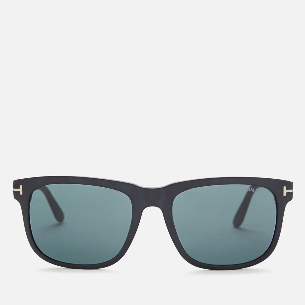 Tom Ford Men's Stephenson Sunglasses - Matte Black/Green Image 1