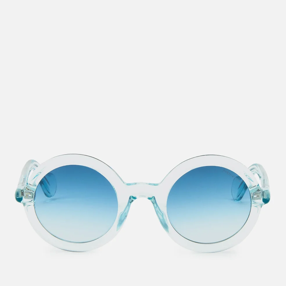 Moncler Men's Round Acetate Sunglasses - Blue Image 1