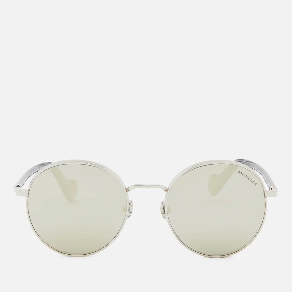Moncler Men's Round Metal Framed Sunglasses - Silver Image 1