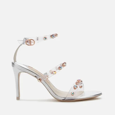 Sophia Webster Women's Rosalind Gem Mid Heeled Sandals - Silver/Crystal