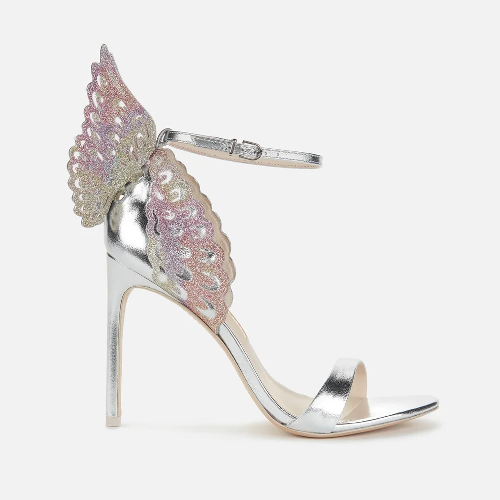 Sophia Webster Women's Evangeline Heeled Sandals - Silver/Rainbow Glitter Image 1