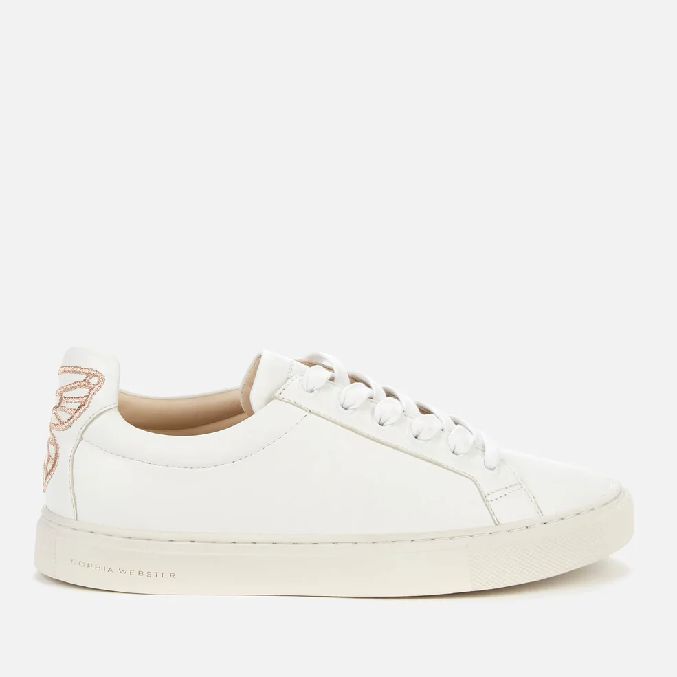 Sophia Webster Women's Butterfly Leather Trainers - White/Rose Gold Image 1