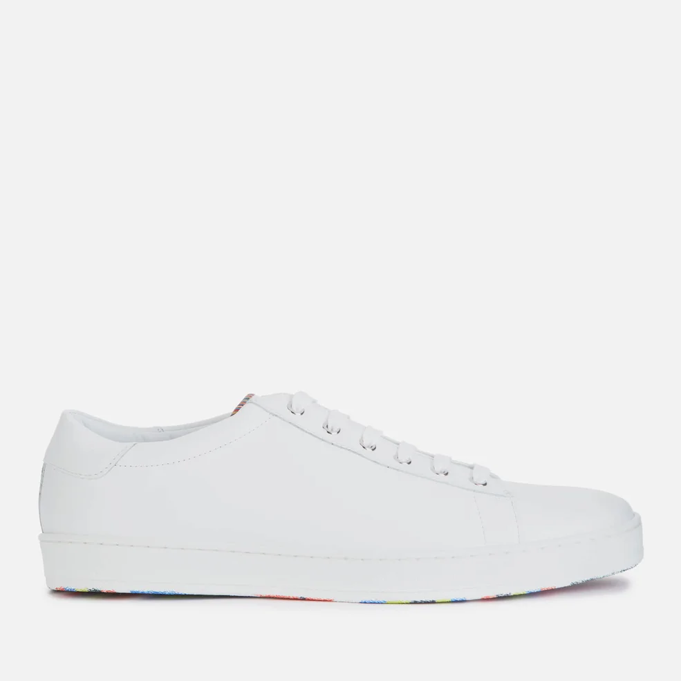 Paul Smith Men's Hassler Leather Cupsole Trainers - White/Multi Tongue Image 1
