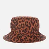 Ganni Women's Leopard Print Cotton Poplin Bucket Hat - Toffee - Image 1
