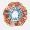 Ganni Women's Seersucker Check Scrunchie - Multicolour - Image 1