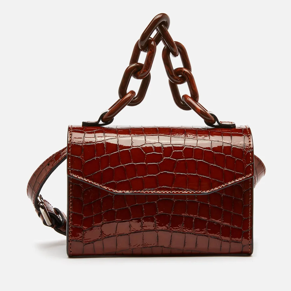 Ganni Women's Croc Waist Bag - Toffee Image 1