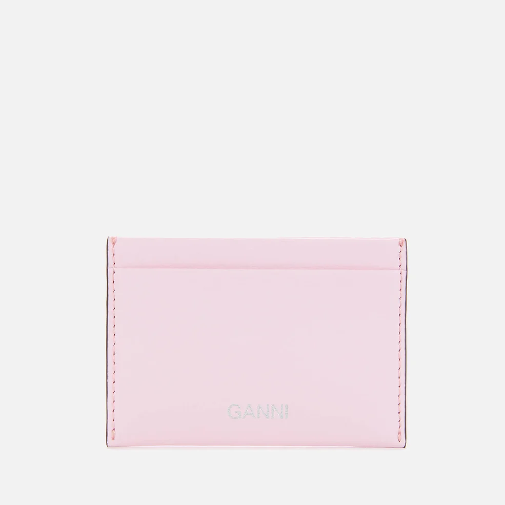 Ganni Women's Leather Card Holder - Cherry Blossom Image 1