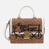 Coach 1941 Women's Signature Horse and Carriage 3 by Guang Yu Hutton Top Handle Bag - Tan Black - Image 1