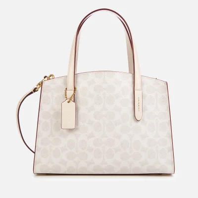 Coach Women's Signature Charlie 28 Carryall Tote Bag - Chalk