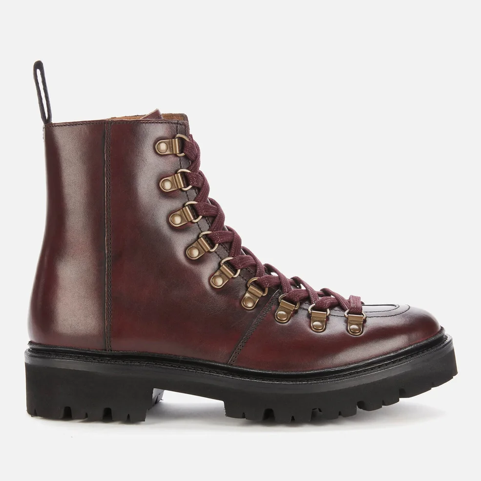 Grenson Women's Exclusive to Coggles Nanette Leather Hiking Style Boots - Burgundy Image 1