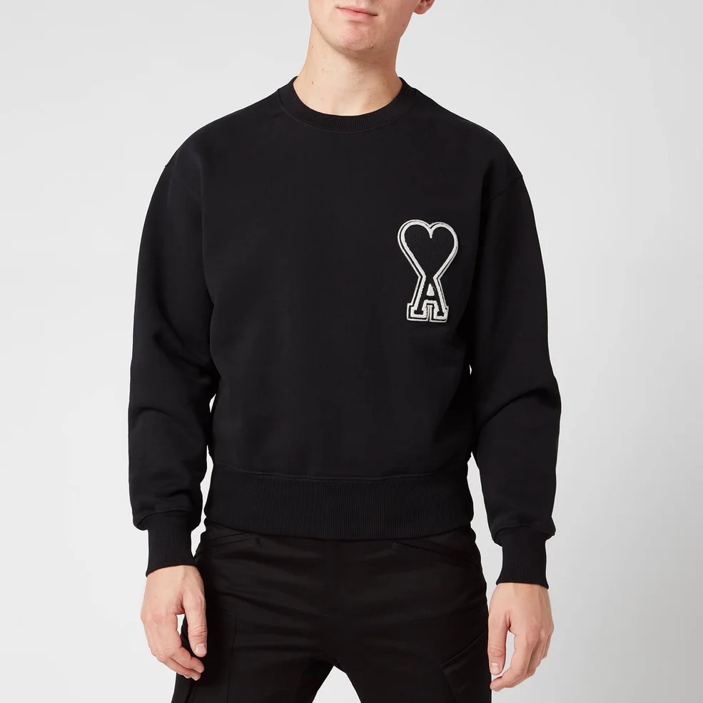 AMI Men's De Coeur Sweatshirt - Noir Image 1