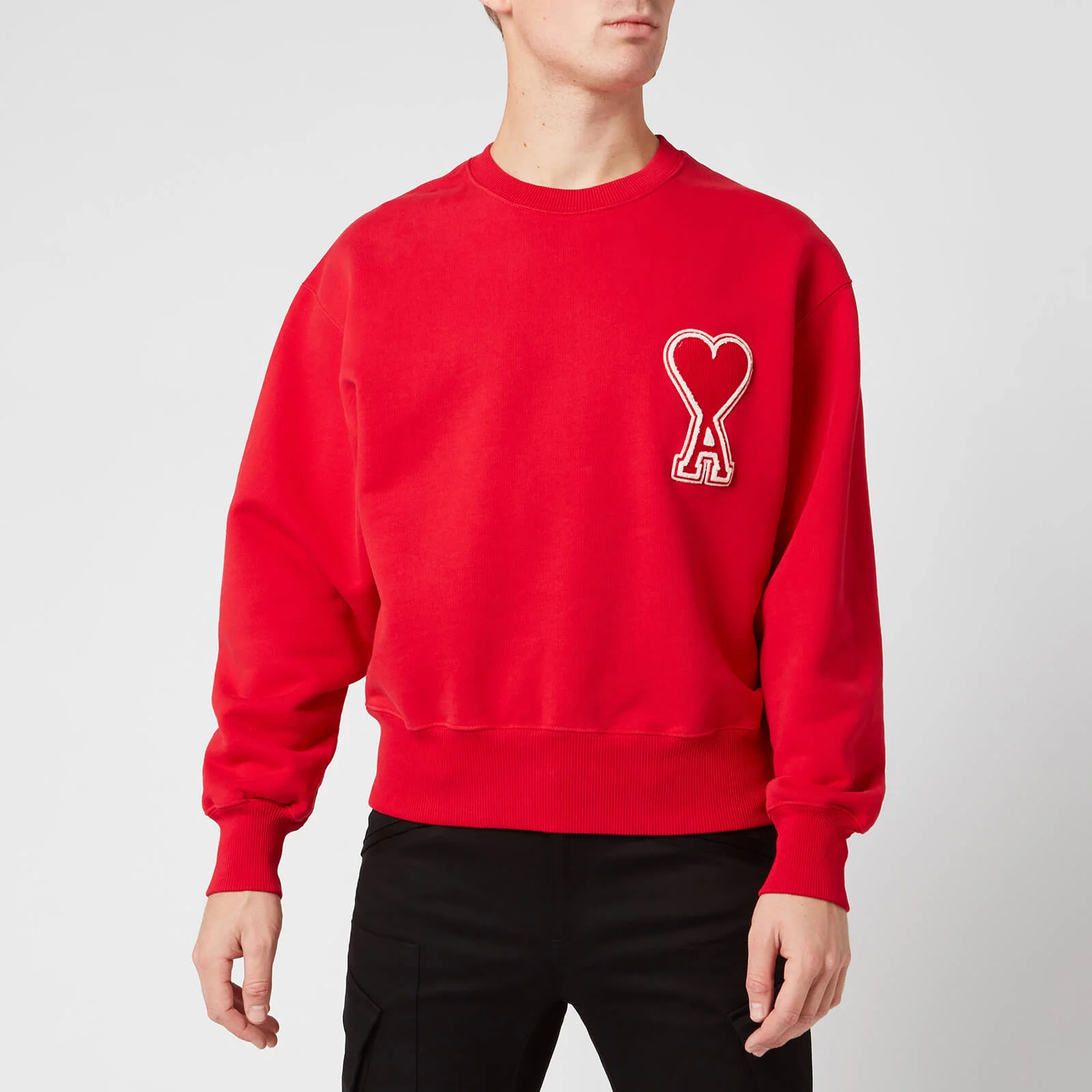 AMI Men's De Coeur Sweatshirt - Rouge Image 1