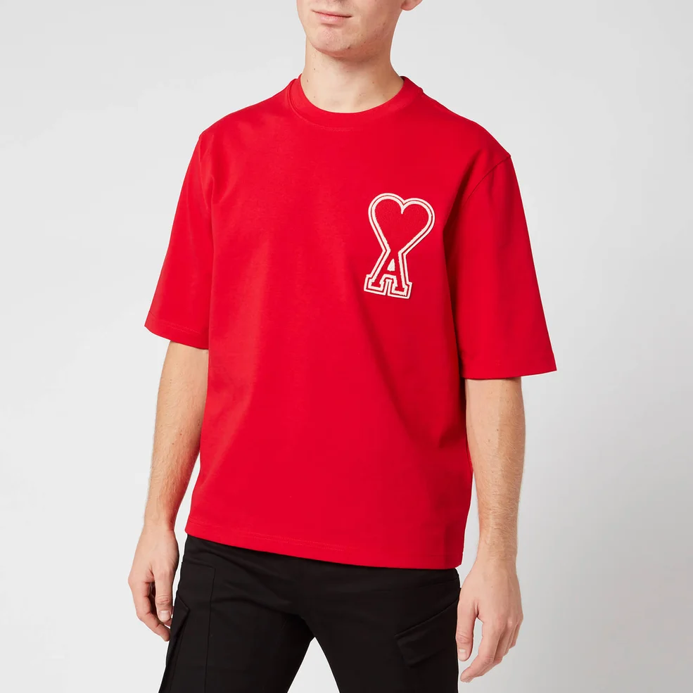 AMI Men's De Coeur T-Shirt - Rouge Image 1