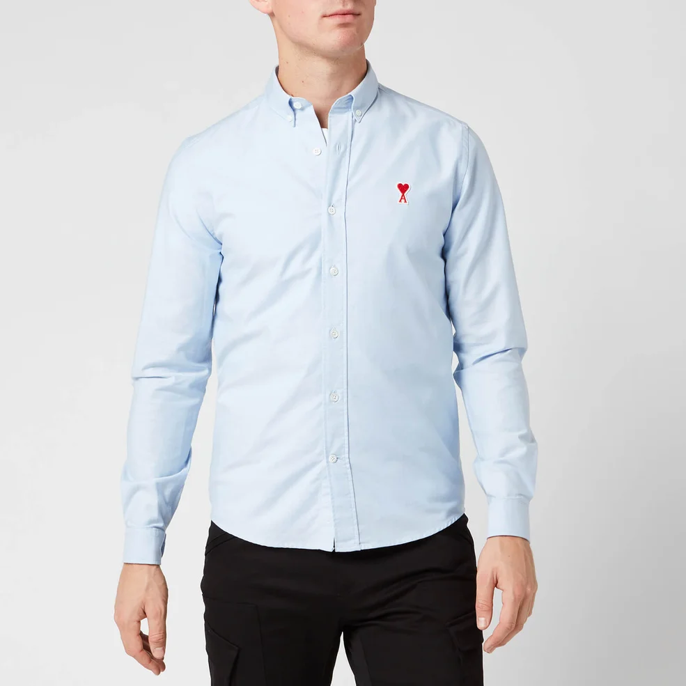 AMI Men's Boutonne Shirt - Light Blue Image 1