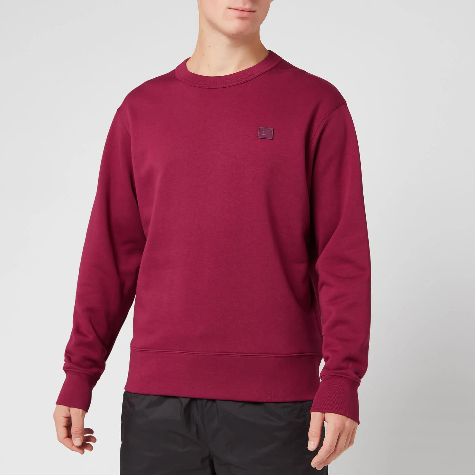 Acne Studios Men's Fairview Face Sweatshirt - Dark Pink Image 1