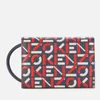 KENZO Women's Monogram Print Cardholder On Strap - Medium Red - Image 1