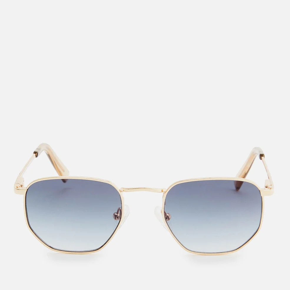 Le Specs Women's Alto Metal Frame Sunglasses - Bright Gold Smoke Image 1