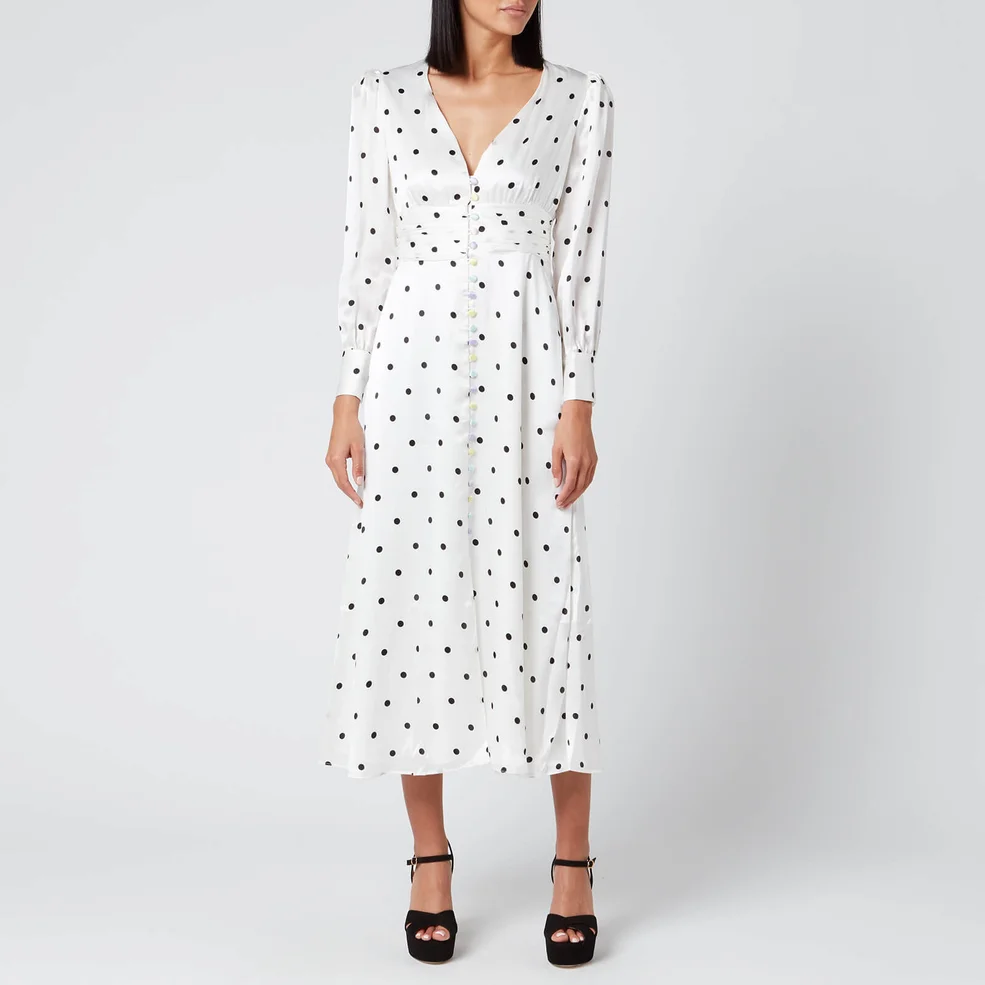 Olivia Rubin Women's Valentina Dress - White Polka Dot Image 1