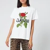 Ganni Women's Rose T-Shirt - White - Image 1