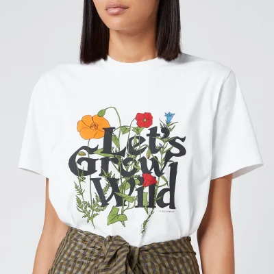 Ganni Women's Wild Flowers T-Shirt - White