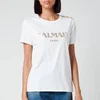 Balmain Women's Short Sleeve 3 Button Vintage Logo T-Shirt - White - Image 1