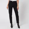 Balmain Women's Low-Rise Slim Jeans with Patch - Black - Image 1