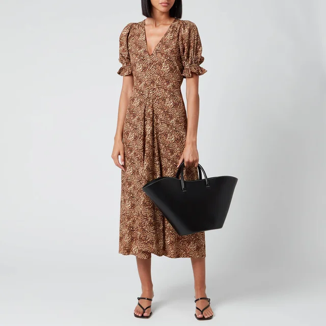 Faithfull The Brand Women's Maggie Midi Dress - Charlie Leopard
