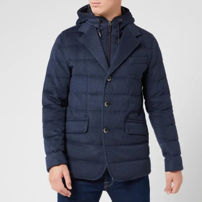 Herno Men's Quilted Blazer Jacket - Navy