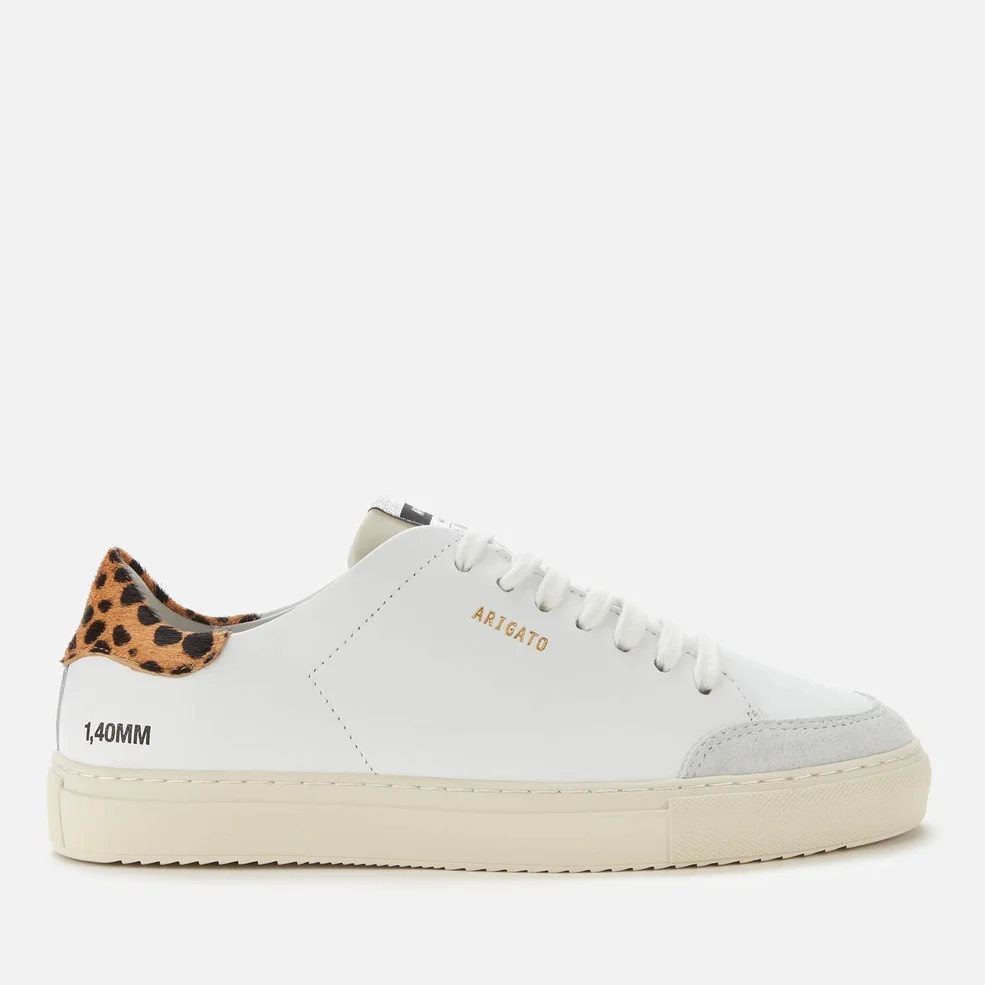 Axel Arigato Women's Clean 90 Triple Animal Leather Cupsole Trainers - White/Leopard/Cremino Image 1
