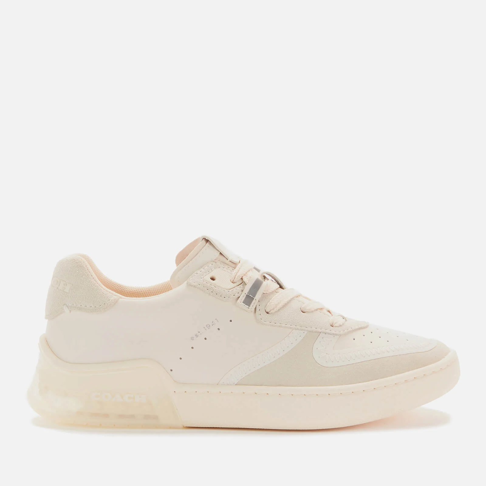 Coach Women's Citysole Suede/Leather Court Trainers - Chalk Image 1