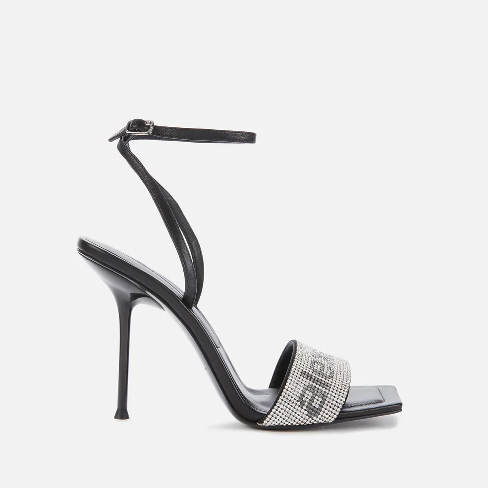 Alexander Wang Women's Julie Barely There Heeled Sandals - Black/Clear Crystal Image 1