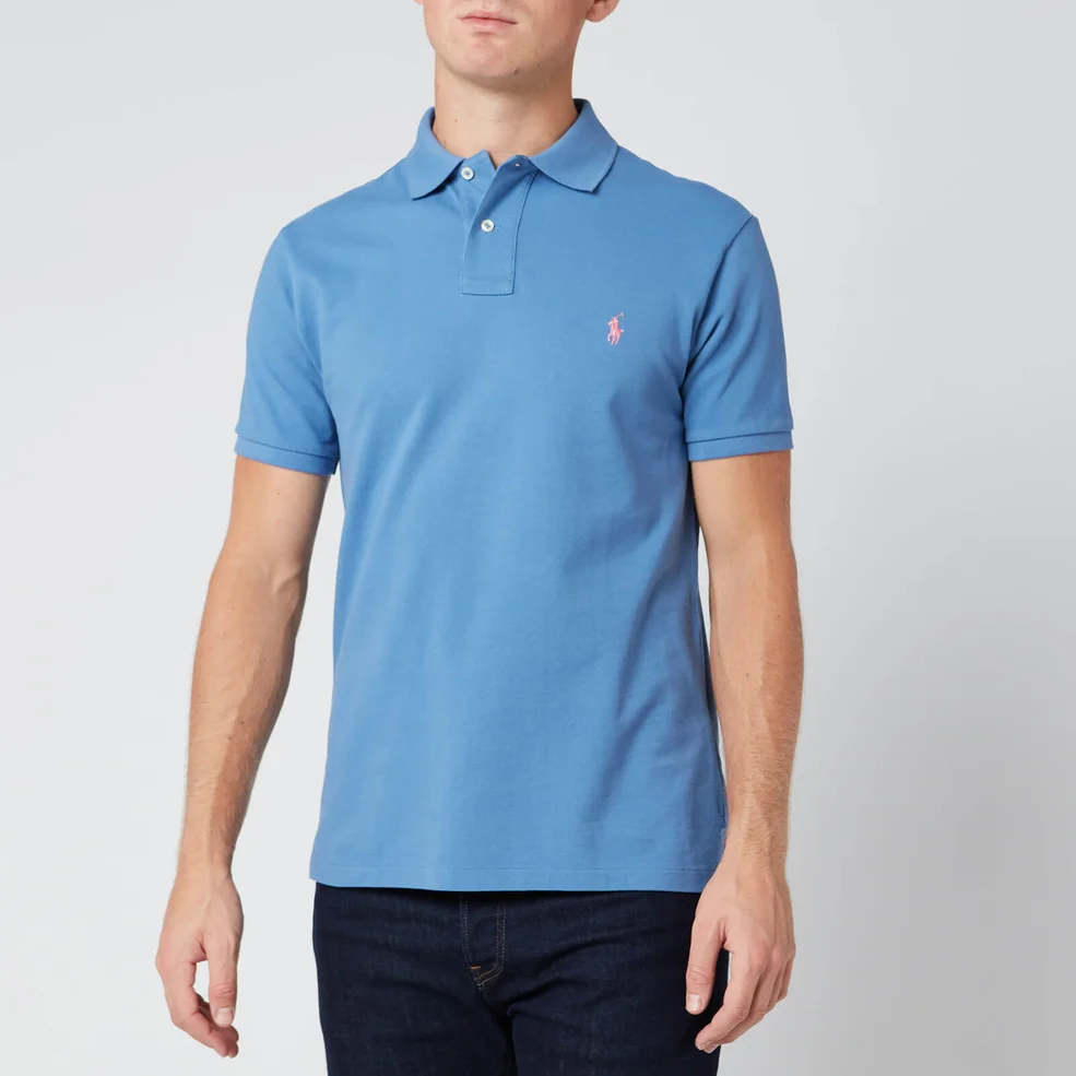 Polo Ralph Lauren Men's Slim Fit Mesh Polo Shirt - French Blue Image 1