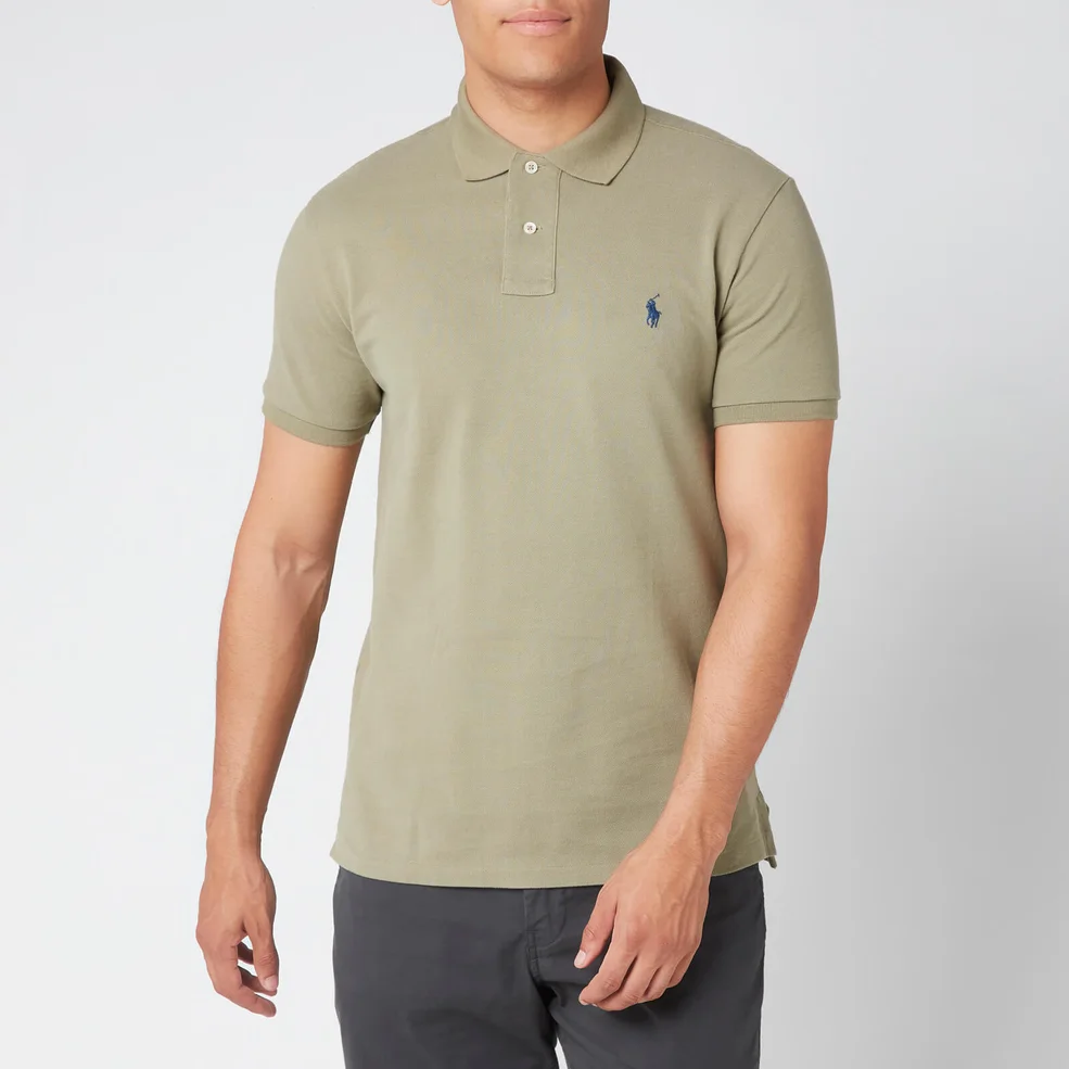 Polo Ralph Lauren Men's Slim Fit Mesh Polo Shirt - Sage Green Image 1