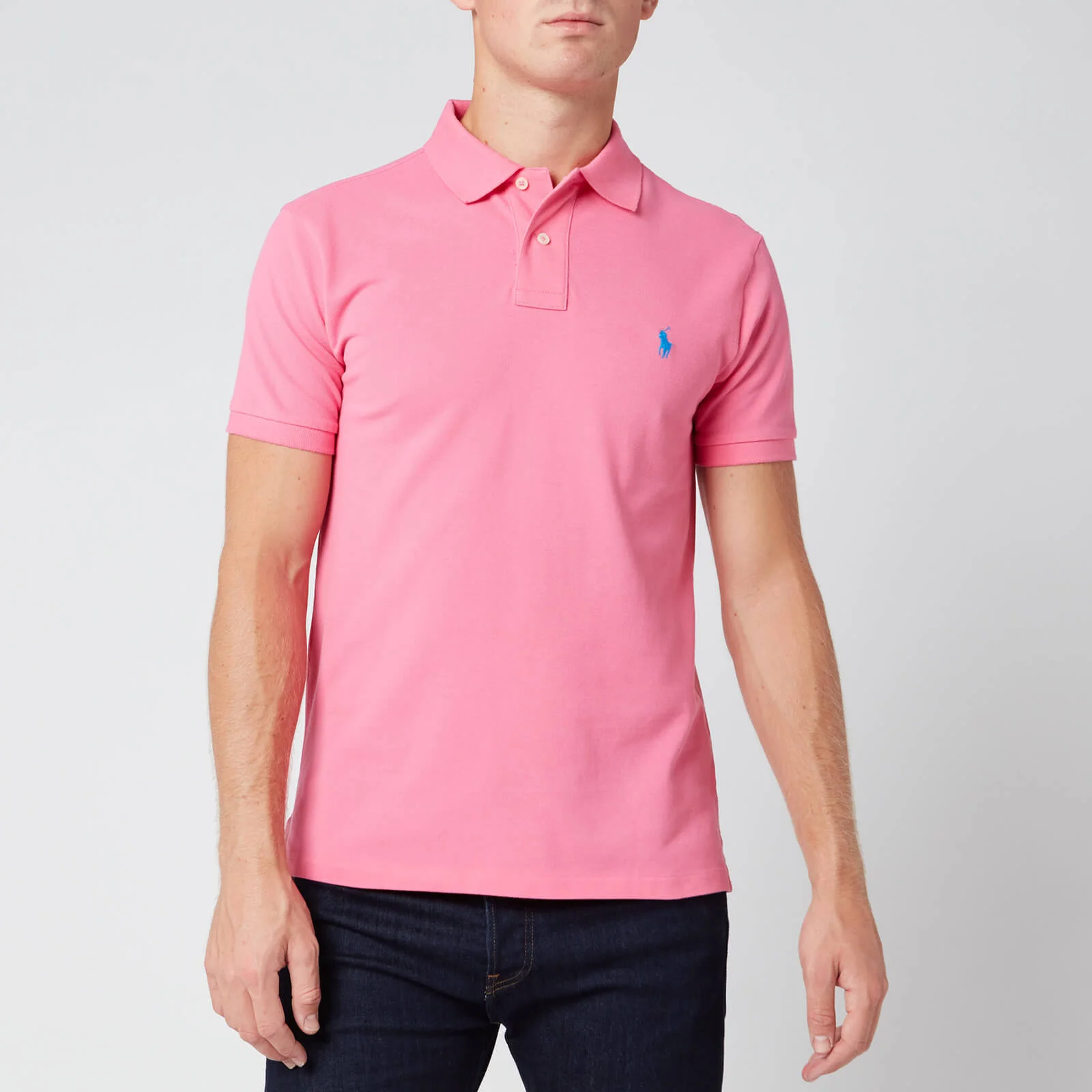 Polo Ralph Lauren Men's Slim Fit Mesh Polo Shirt - Pink Image 1